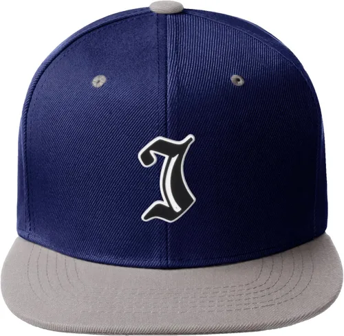 Miniatura 706 de Daxton Gorra clásica con visera de billete plano con letras del alfabeto inglés antiguo de la A a la Z