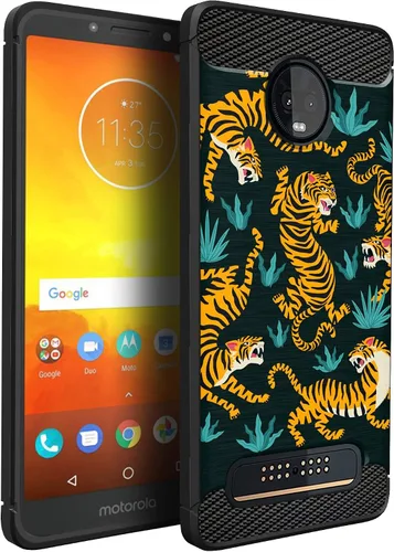 Miniatura 24 de CasesOnDeck Funda compatible con [Motorola Moto Z3 Play Moto Z3] Moto Z3 Design, funda delgada negra flexible y elegante protección contra golpes