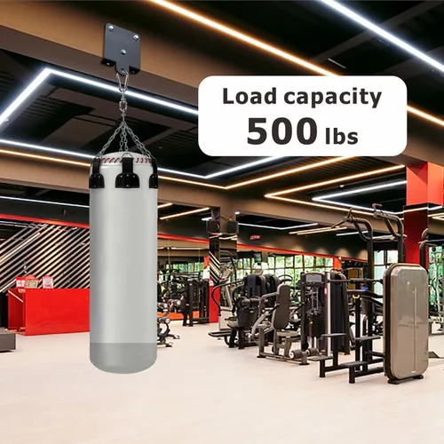 Miniatura 5 de Gancho de madera para saco de boxeo pesado, soporte para colgar bolsas de alta resistencia, rotación de 360°, gancho de vigas de madera para boxeo