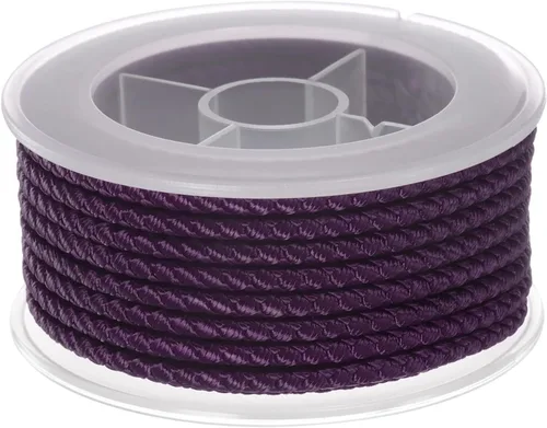 Miniatura 14 de HARFINGTON Cordón de hilo de nailon para cuentas de 0.063 in, cuerda de nailon trenzado extrafuerte para manualidades, pulseras, joyería, Negro
