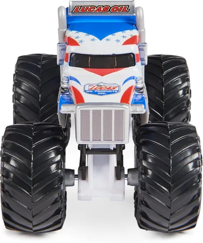 Miniatura 5 de Monster Jam Camión fundido a presión oficial a escala 1:64 2023, paquete de 2 unidades, estabilizador Lucas 26 vs Jester