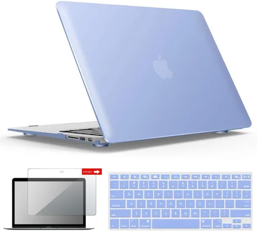 Miniatura 21 de iBenzer Carcasa rígida de plástico con superficie suave 3 en 1 y cubierta para teclado y protector de visualización para MacBook Air, Negro