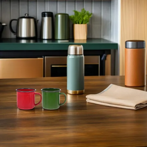 Miniatura 8 de SHOWERORO Taza esmaltada vintage de 2.55 pulgadas, taza de té retro para café, taza de agua ligera con mango antideslizante para hogar, oficina