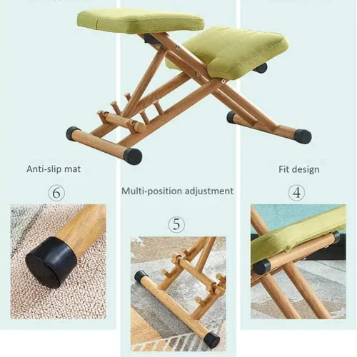 Miniatura 4 de Silla ortopédica Silla arrodillada Silla de computadora Home Lift Leisure Chair Silla de oficina Silla de aprendizaje (gris)
