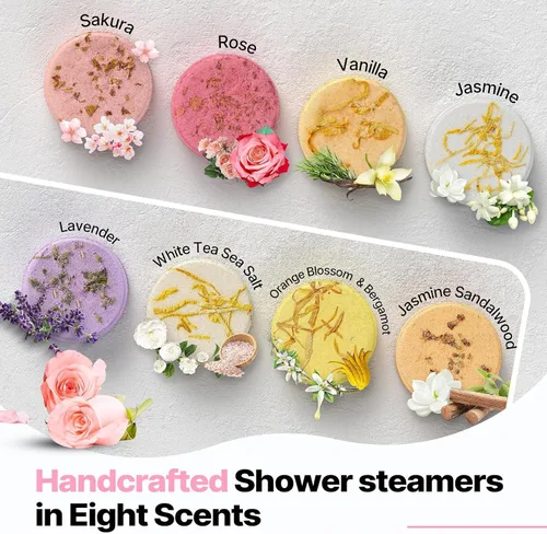 Miniatura 2 de SWCANDY - Vapores de ducha para aromaterapia, paquete de 8 regalos para mamá, esposa, hija, abuela, mujeres, hermanas y adolescentes, aceites