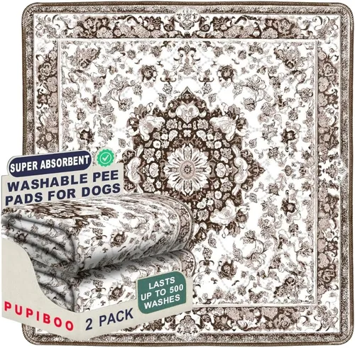 Miniatura 21 de PUPIBOO Almohadillas lavables para orina para perros y gatos - Almohadillas de entrenamiento para cachorros reutilizables súper absorbentes - 100%