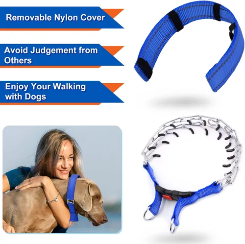 Miniatura 3 de Collar de Punta para Perro Supet, Collar de Estrangulamiento para Perro Collar de Pellizco Ajustable para Perros Pequeños, Medianos y Grandes