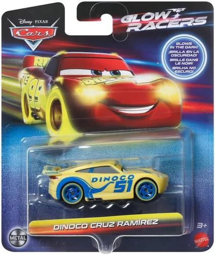 Miniatura 6 de Disney Pixar Cars Glow Racers - Dinoco Cruz Ramírez - Coches Metal