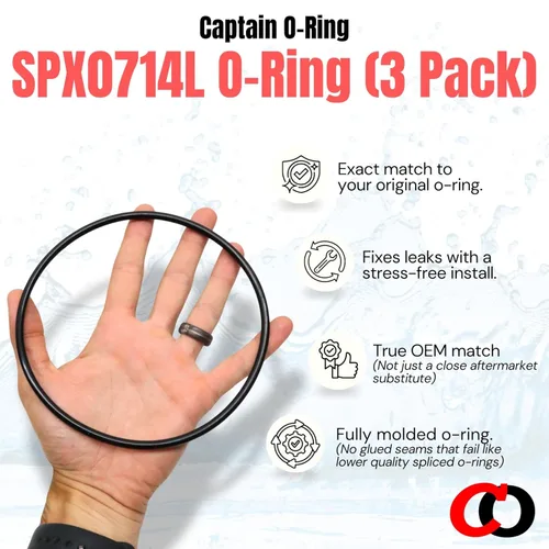 Miniatura 4 de Captain O-Ring – Reemplazo de juntas tóricas SPX0714L para válvulas multipuerto Hayward SP0714T Vari-Flo y sistemas de filtro de arena (paquete de 3)