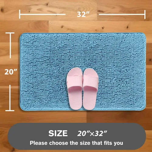 Miniatura 81 de Alfombra de baño pequeña de 12 x 18 pulgadas, lavable y absorbente, antideslizante, alfombra de baño de felpilla gruesa y suave para baño, ducha