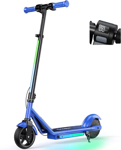 Miniatura 11 de iScooter IK3 Serious Electric Scooter for Kids Aged 6-12, 3/6/10MPH Speed, Dual Brake System, 3 Heights (IK3Pro), Magnetic Charging, Colorful Negro