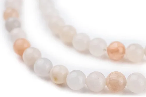Miniatura 41 de The Bead Chest Cuentas de Jade Blanco Mate Redondas (8mm): Piedra Preciosa Orgánica Redonda Esférica de Energía con Poder de Sanación para Hacer