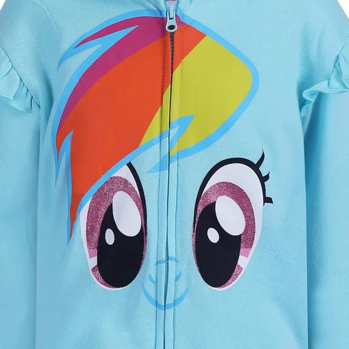 Miniatura 6 de My Little Pony Hasbro Rainbow Dash, Twilight Sparkle y Pinkie Pie - Sudadera con capucha y cremallera para niñas pequeñas