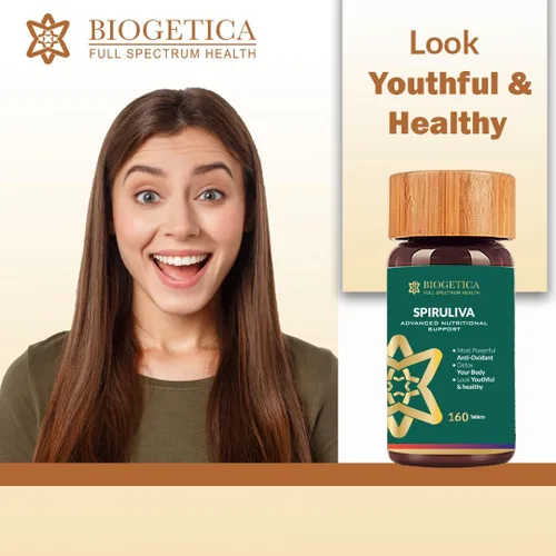 Miniatura 4 de Biogetica Píldoras orgánicas de espiruliva con astaxantina, sin OMG, ricas en proteínas veganas, vitaminas y prebióticos, suplemento de ayurveda