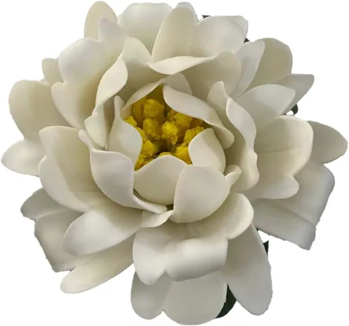 Miniatura 9 de Flores artificiales, flores artificiales de cerámica pura hecha a mano para decoración del hogar, arreglos florales artificiales de peonía