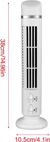 Miniatura 6 de Pomya Ventilador de torre oscilante sin aspas, ventilador de oficina silencioso con oscilación de 90 grados, ventilador de escritorio portátil