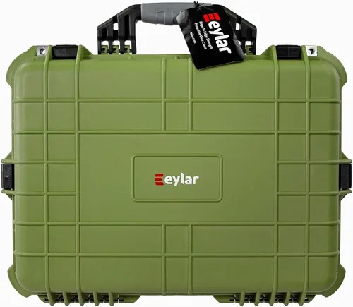 Miniatura 10 de Eylar - Maletín protector para cámara, de 51 cm, resistente al agua y a los golpes, con espuma, color negro