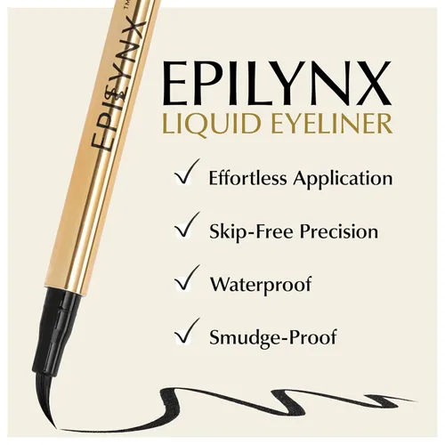 Miniatura 2 de EPILYNX Delineador líquido – Delineador de ojos hipoalergénico con punta fina de pincel, delineador de ojos impermeable de larga duración, libre