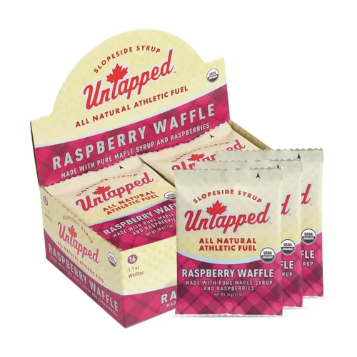 Miniatura 7 de UnTapped Waffles orgánicos de arce de 1.1 oz cada uno, caja de 16 – Snacks deportivos de resistencia endulzados con jarabe de arce real y azúcar