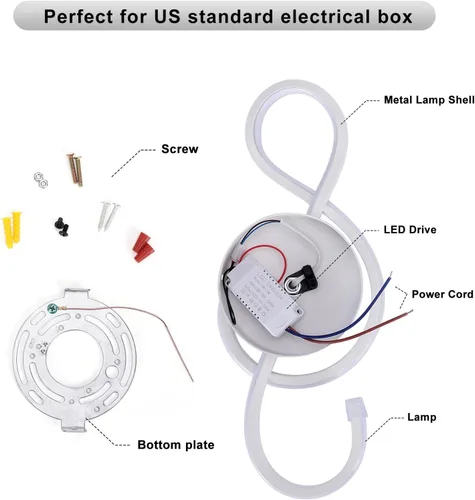 Miniatura 3 de XEYOU Lámpara de pared moderna de 22 W, lámpara de pared LED creativa para interiores, símbolo musical, decoración artística, lámpara de pared