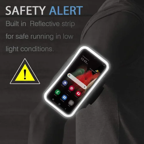 Miniatura 7 de Brazalete para Samsung Galaxy A36 A35 A26 A25 A16 A15 A14, gimnasio Running Entrenamientos Teléfono Brazo Band (negro)