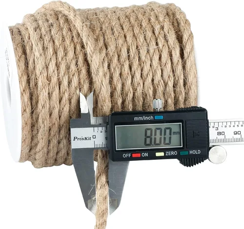Miniatura 3 de joycraft Cuerda de yute de 0.315 pulgadas, cuerda de yute fuerte y resistente, cuerda de cáñamo decorativa marrón para obras de arte, jardinería