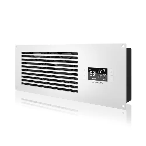 AC Infinity AIRFRAME T7 Blanco, Sistema de ventilación de alto flujo de aire 17", flujo de aire de escape, para salas de equipos AV, armarios y