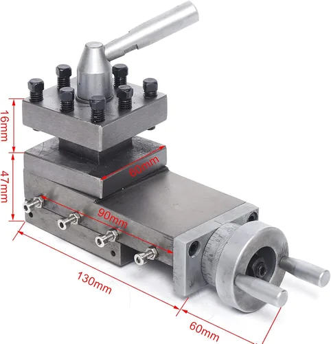 Miniatura 7 de Soporte para herramientas de torno para piezas de torno, Piezas de torno de hierro fundido, Torno de metal Cruz Slide & Tool Holder, Piezas de torno