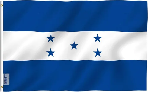 Anley Fly Breeze - Bandera de Honduras de 3 x 5 pies, color vivo y a prueba de decoloración, cabecera de lona y doble costura, banderas nacionales
