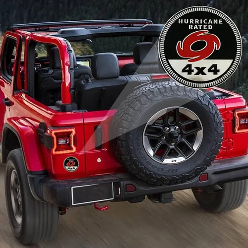 Miniatura 5 de Insignia de huracán emblema de automóvil, 4 x 4 de metal, insignias de metal 3D, emblemas redondos, calcomanías compatibles con vehículos Jeep