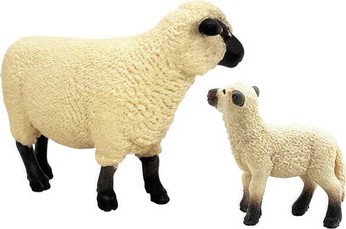 Miniatura 6 de Gemini&Genius Juguetes de cordero figuras de animales de granja, juego de juguetes de Shaun The Sheep. Ideal para suministros de fiesta de niños, 2
