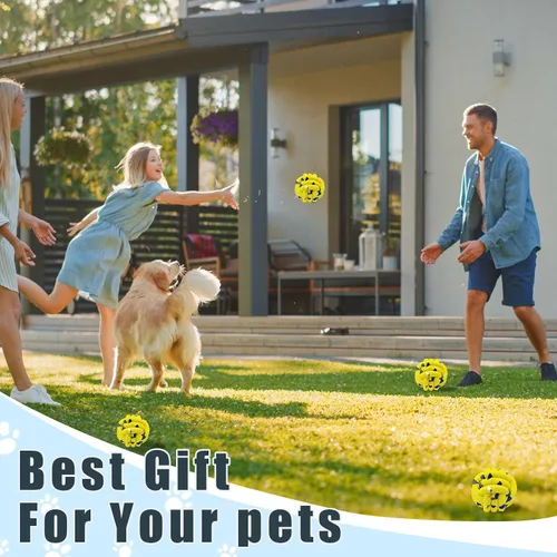 Miniatura 9 de Magicorange Pelotas para perros, paquete de 4 juguetes de pelota de tenis, juguete para perros masticadores agresivos, juguetes indestructibles