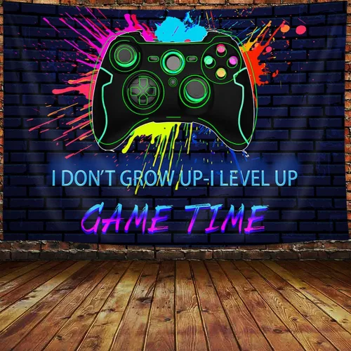 Viajar Tapiz de juegos para hombre, arte de pared retro de los años 80 para dormitorio de niños, decoración del hogar de dormitorio universitario,