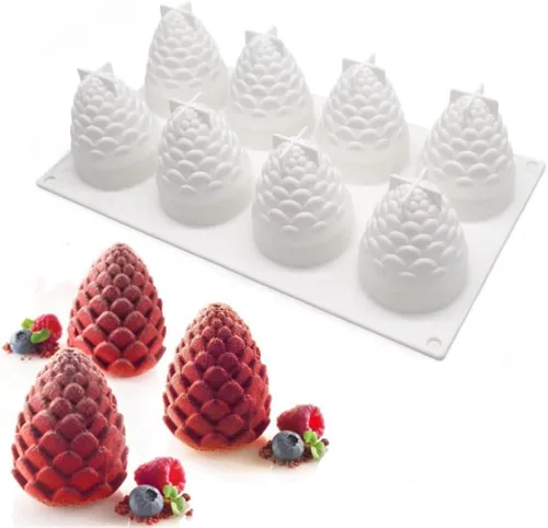 Miniatura 11 de Molde de silicona para postres, molde de silicona para pastel para hornear fondant, molde con forma de fruta, azúcar, dulces, gelatina, utensilios