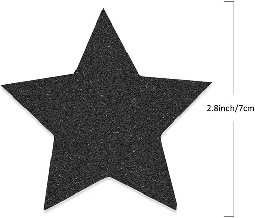 Miniatura 3 de Guirnalda colgante de estrella negra con purpurina, pancarta de papel brillante para decoración de pared del hogar, fiesta temática de Halloween