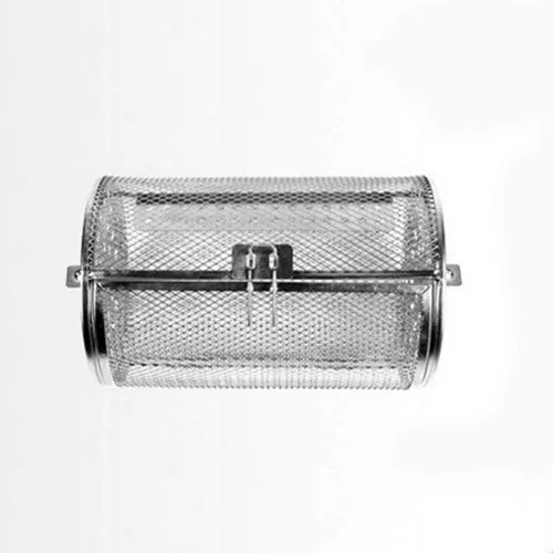 Miniatura 8 de GEZICHTA Asador de parrilla para barbacoa, jaula de acero inoxidable a la parrilla, cesta de parrilla enrollable para verduras, parrilla asadora