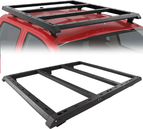 Miniatura 11 de Soporte de techo para Toyota 4Runner 2010-2024 5ª generación, cesta de carga de longitud completa resistente con barras transversales, estante