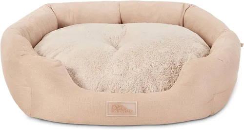 Miniatura 15 de Town & Country Everyday CuddleTown Cama para Mascotas Cuddler de Lino Sintético Cómoda y Acogedora, Espuma de Caja de Huevos de Apoyo y Calmante