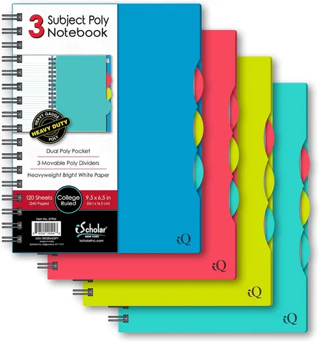 Miniatura 2 de Cuaderno iScholar iQ con doble anillado, con Poly Cover, Variados