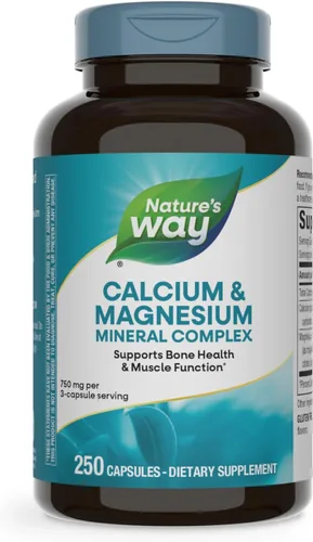 Nature's Way Complejo mineral de calcio y magnesio, 750 mg por porción, 250 cápsulas