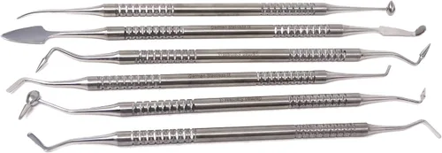 Miniatura 3 de Instrumento compuesto Dental Set de 6 piezas de llenado de plástico restaurador preparación talladores contorno tapón bola bruñidor cavidad diente
