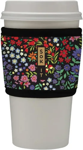 Miniatura 10 de Sok It HotSok Coffee & Tea - Funda de neopreno con aislamiento reutilizable (floral abstracto)