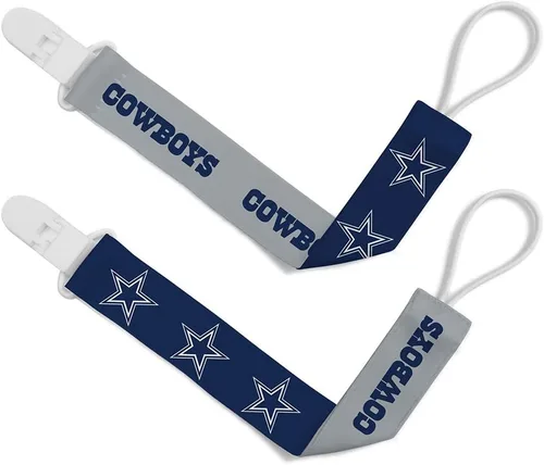 BabyFanatic - Pinzas para chupete unisex con licencia oficial, paquete de 2 unidades, NFL Dallas Cowboys