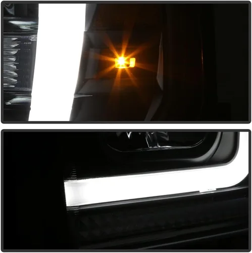 Miniatura 9 de ACANII - Para negro 2008 2009 2010 Ford F250 F350 Superduty Pickup LED tubo proyector faros faros Set izquierdo+derecho