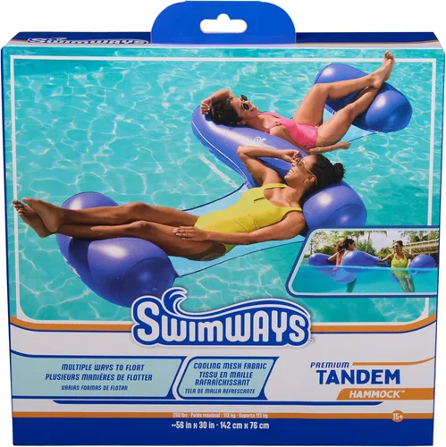 Miniatura 4 de SwimWays Spring Float Premium Hammock Pool Lounger, Inflatable Pool Floats Adult with Fast Inflation for Ages 15 & Up
