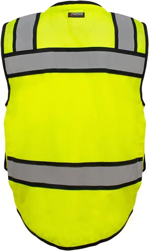 Miniatura 2 de SU350G Surveyors Clase 2 - Chaleco de seguridad con bolsillos para tablet y acolchado para el cuello, cumple con la norma ANSI/ISEA 107-2015, Verde