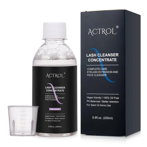 Miniatura 23 de ACTROL Limpiador de pestañas concentrado de 3.4 fl oz Jasmine Professional Lash Shampoo limpiador espumoso sin parabenos ni sulfatos lavado