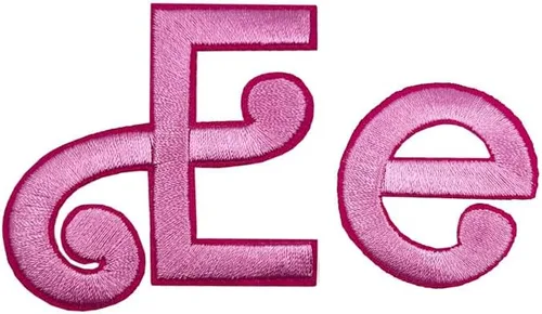 Miniatura 7 de Letras cursivas rosa bordadas, parches para planchar, apliques para ropa, vestido, sombrero, vaqueros, costura, alfabeto, letra (Aa-Zz), accesorio Bb