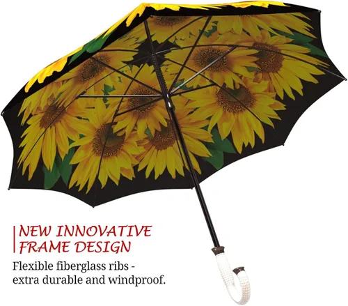Miniatura 2 de LA BELLA UMBRELLA - Paraguas de diseño de girasol único en elegante caja de regalo - AutomáticoManualStick, Stick), STI-028
