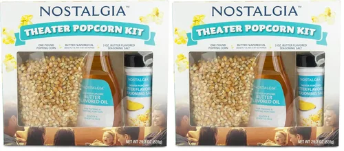 Miniatura 10 de Kit de máquina de palomitas Nostalgia Theater – 1 lb. de granos y 12.5 oz. de aceite con sabor a mantequilla – Tres sabores de sal sazonadora de 3